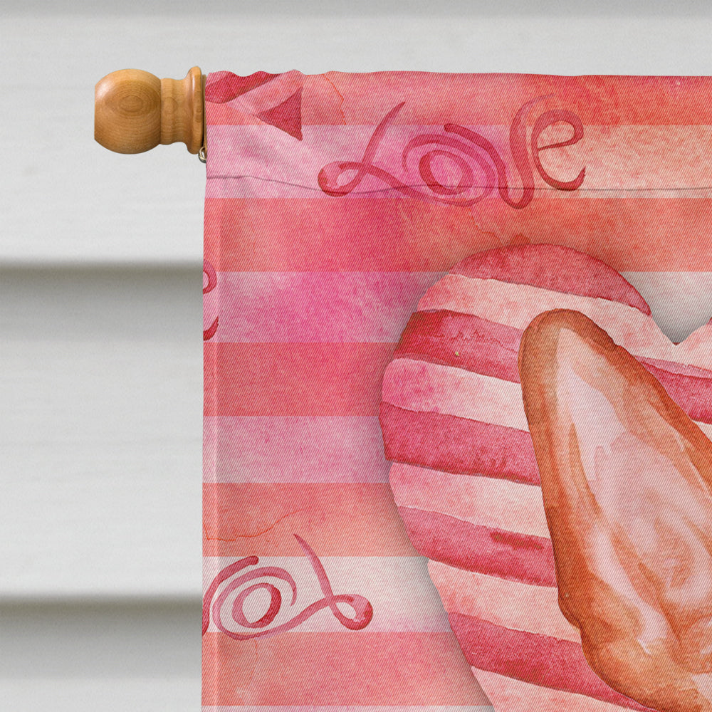 Pharaoh Hound Love House Flag 28x40 Porch Sleeve Pole Decorative Outside Yard Banner Artwork Wall Hanging, Polyester