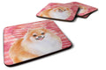 Pomeranian #2 Love Foam Coasters Set of 4 Cup Coasters for Indoor Outdoor, Tabletop Protection, Anti Slip, Mouse pad Material