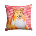 Sheltie Love Decorative Throw Pillow 14x14 Indoor Outdoor Accent Cushion, Fabric Cover with Insert for Sofa, Bed, Porch & Living Room