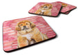 Tibetan Mastiff Love Foam Coasters Set of 4 Cup Coasters for Indoor Outdoor, Tabletop Protection, Anti Slip, Mouse pad Material