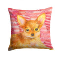 Toy Terrier Love Decorative Throw Pillow 14x14 Indoor Outdoor Accent Cushion, Fabric Cover with Insert for Sofa, Bed, Porch & Living Room