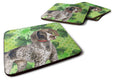 German Shorthaired Pointer St Patrick's Foam Coasters Set of 4 Cup Coasters for Indoor Outdoor, Tabletop Protection, Anti Slip, Mouse pad Material