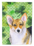 Pembroke Corgi St Patrick's House Flag 28x40 Porch Sleeve Pole Decorative Outside Yard Banner Artwork Wall Hanging, Polyester