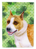 American Staffordshire St Patrick's House Flag 28x40 Porch Sleeve Pole Decorative Outside Yard Banner Artwork Wall Hanging, Polyester