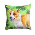 American Staffordshire St Patrick's Decorative Throw Pillow 14x14 Indoor Outdoor Accent Cushion, Fabric Cover with Insert for Sofa, Bed, Porch & Living Room