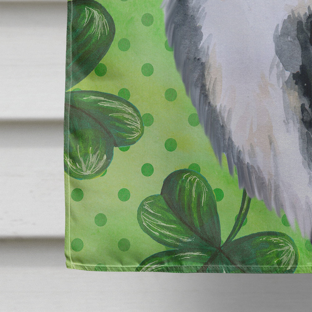 Bernese Mountain Dog St Patrick's House Flag 28x40 Porch Sleeve Pole Decorative Outside Yard Banner Artwork Wall Hanging, Polyester