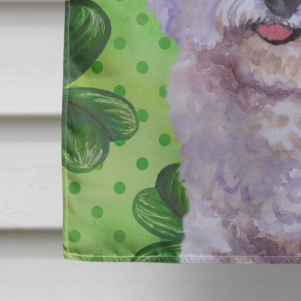 Bichon Frise St Patrick's House Flag 28x40 Porch Sleeve Pole Decorative Outside Yard Banner Artwork Wall Hanging, Polyester