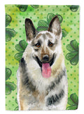 East-European Shepherd St Patrick's House Flag 28x40 Porch Sleeve Pole Decorative Outside Yard Banner Artwork Wall Hanging, Polyester
