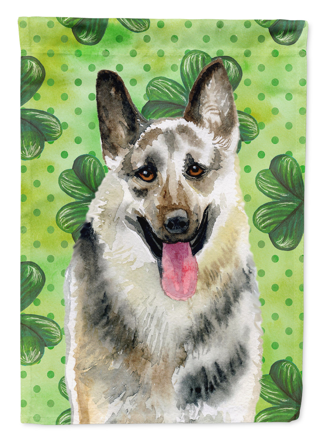 East-European Shepherd St Patrick's House Flag 28x40 Porch Sleeve Pole Decorative Outside Yard Banner Artwork Wall Hanging, Polyester