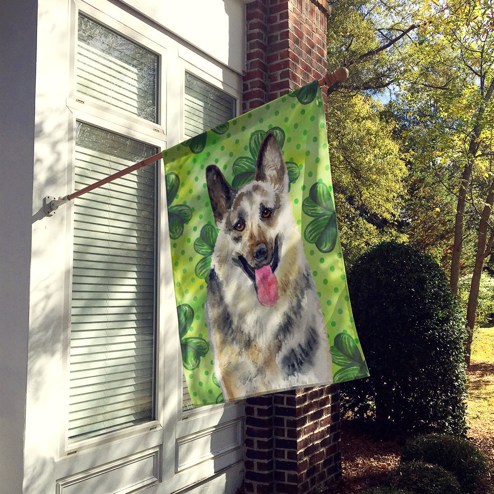 East-European Shepherd St Patrick's House Flag 28x40 Porch Sleeve Pole Decorative Outside Yard Banner Artwork Wall Hanging, Polyester