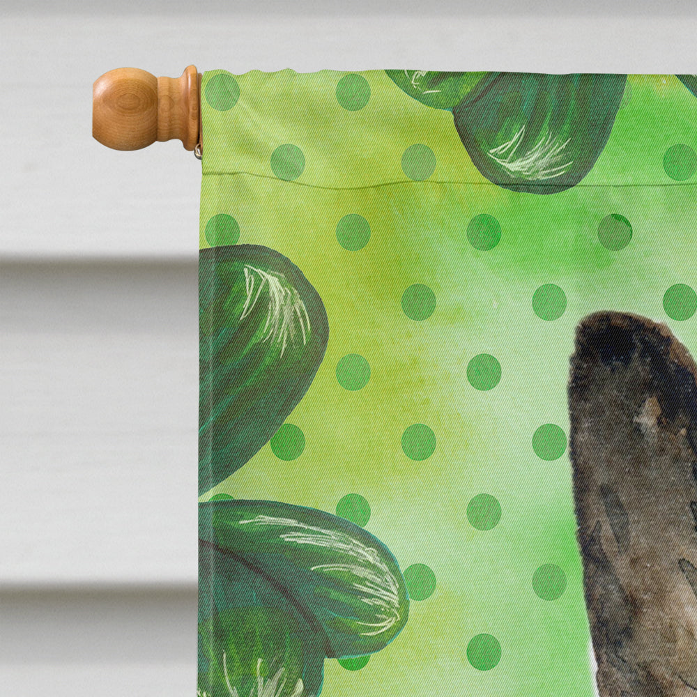 East-European Shepherd St Patrick's House Flag 28x40 Porch Sleeve Pole Decorative Outside Yard Banner Artwork Wall Hanging, Polyester