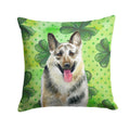 East-European Shepherd St Patrick's Decorative Throw Pillow 14x14 Indoor Outdoor Accent Cushion, Fabric Cover with Insert for Sofa, Bed, Porch & Living Room