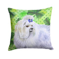 Maltese St Patrick's Decorative Throw Pillow 14x14 Indoor Outdoor Accent Cushion, Fabric Cover with Insert for Sofa, Bed, Porch & Living Room