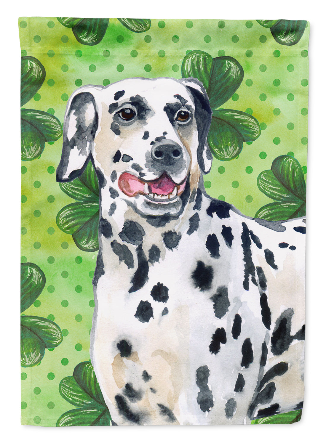 Dalmatian St Patrick's House Flag 28x40 Porch Sleeve Pole Decorative Outside Yard Banner Artwork Wall Hanging, Polyester