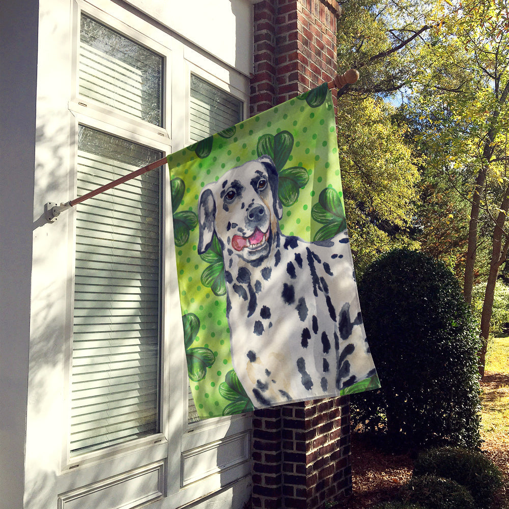 Dalmatian St Patrick's House Flag 28x40 Porch Sleeve Pole Decorative Outside Yard Banner Artwork Wall Hanging, Polyester