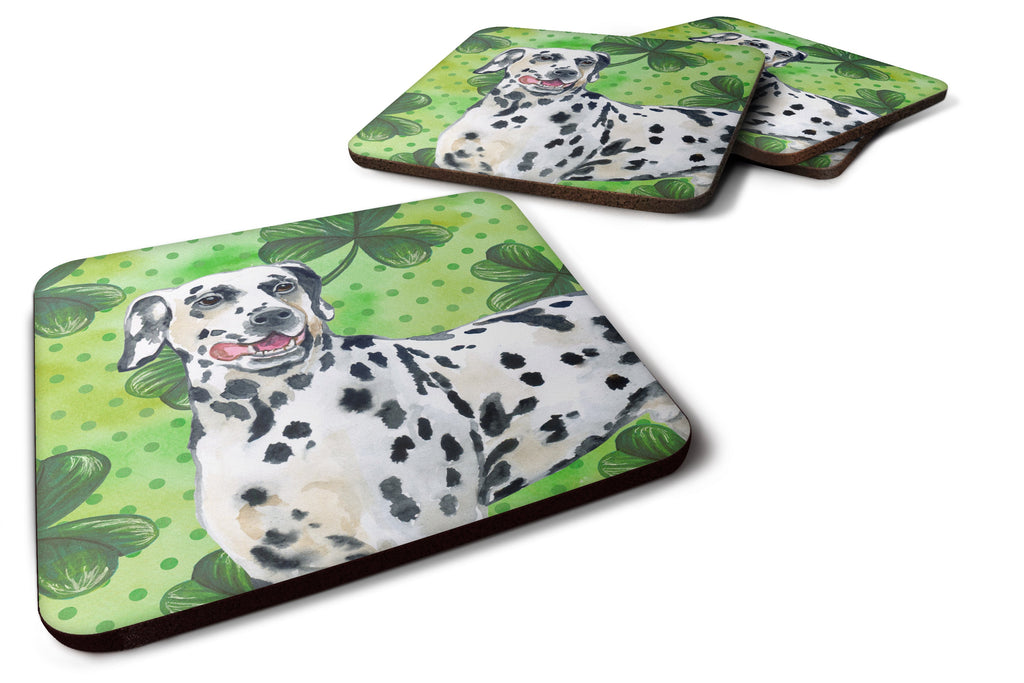Dalmatian St Patrick's Foam Coasters Set of 4 Cup Coasters for Indoor Outdoor, Tabletop Protection, Anti Slip, Mouse pad Material