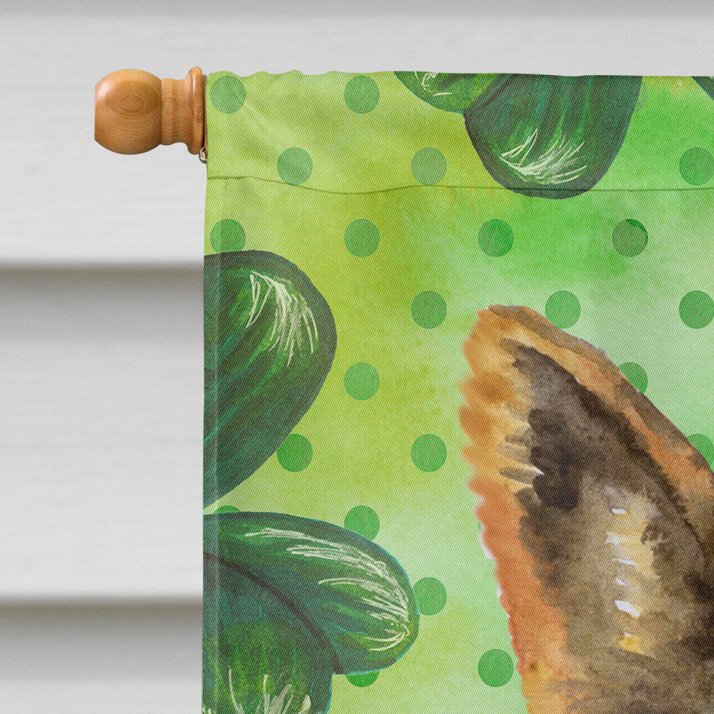 German Shepherd St Patrick's House Flag 28x40 Porch Sleeve Pole Decorative Outside Yard Banner Artwork Wall Hanging, Polyester