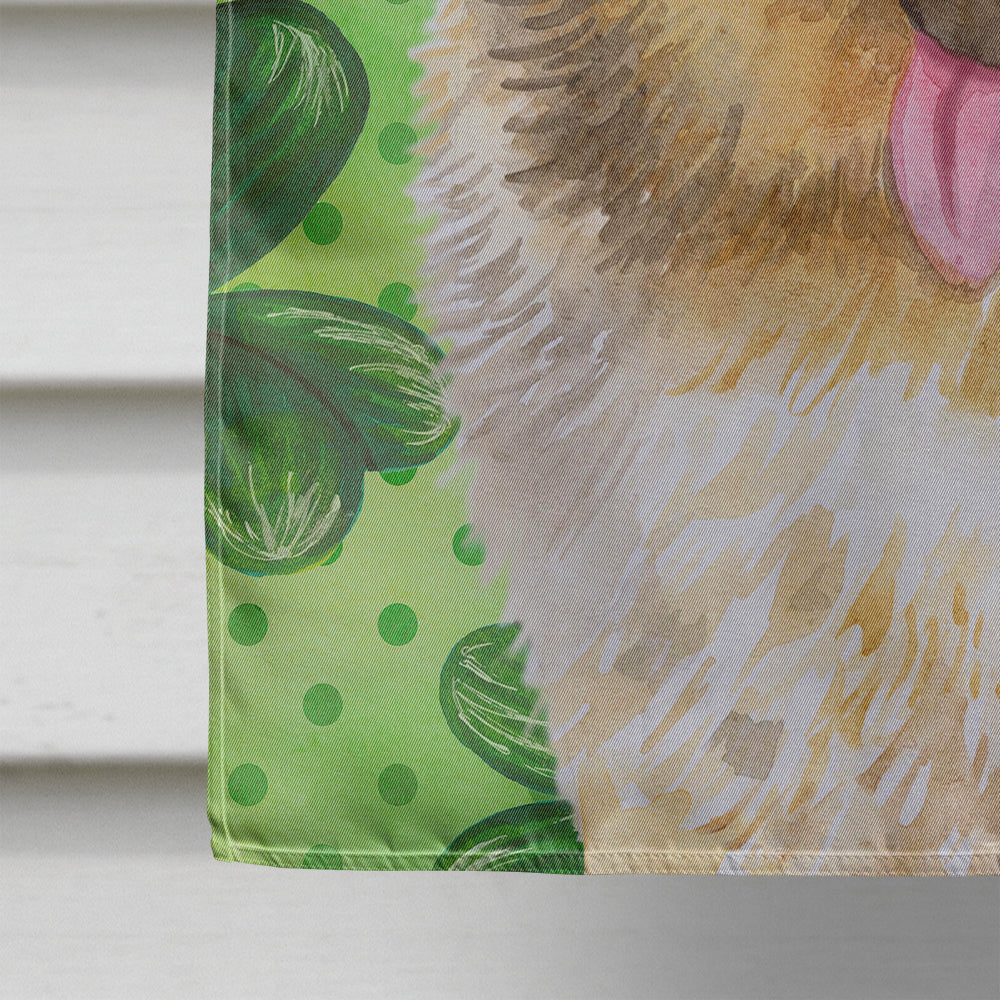 German Shepherd St Patrick's House Flag 28x40 Porch Sleeve Pole Decorative Outside Yard Banner Artwork Wall Hanging, Polyester
