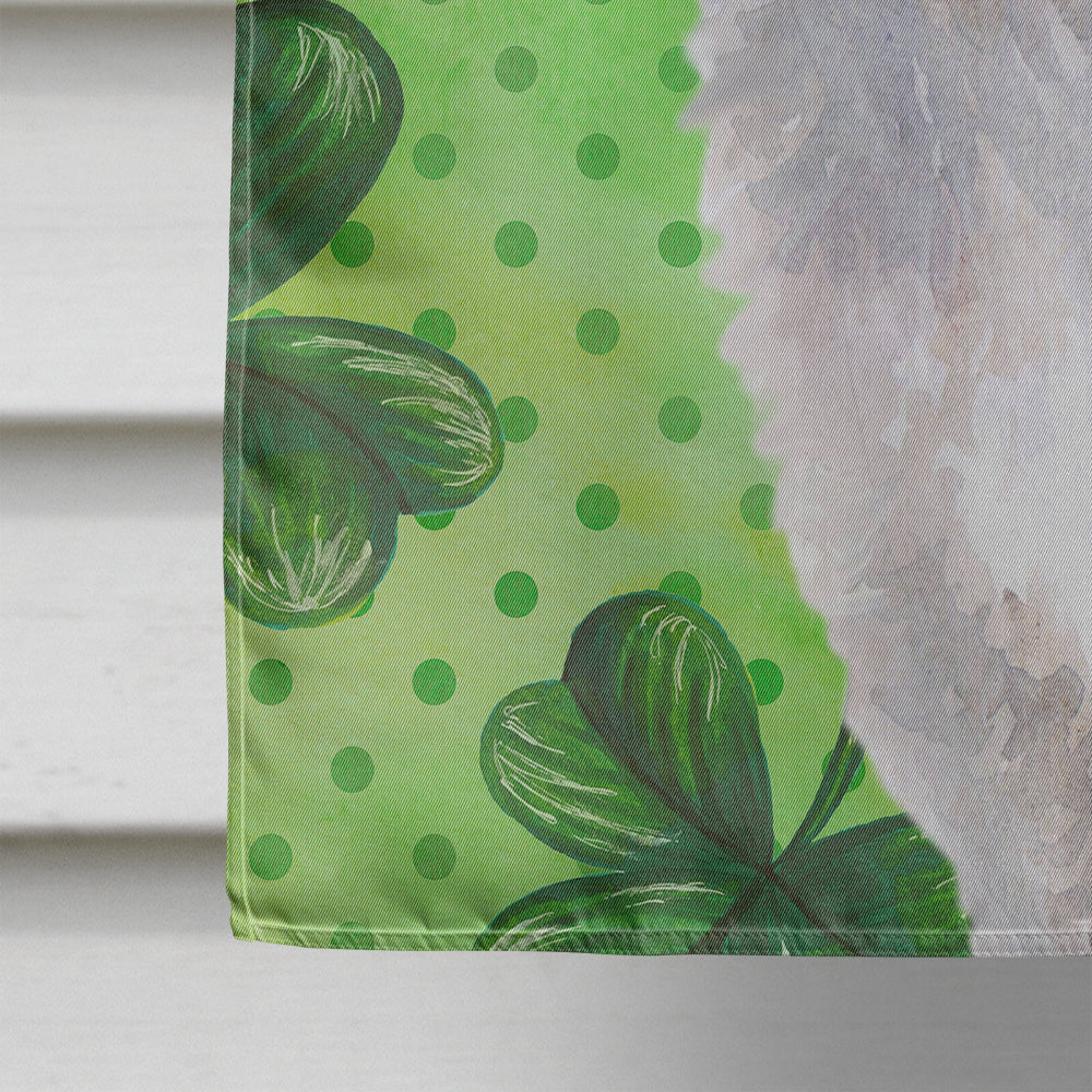 Siberian Husky St Patrick's House Flag 28x40 Porch Sleeve Pole Decorative Outside Yard Banner Artwork Wall Hanging, Polyester