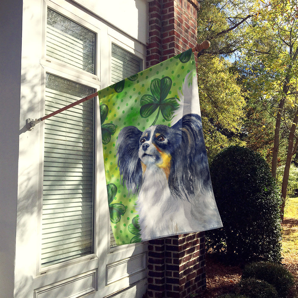 Papillon St Patrick's House Flag 28x40 Porch Sleeve Pole Decorative Outside Yard Banner Artwork Wall Hanging, Polyester