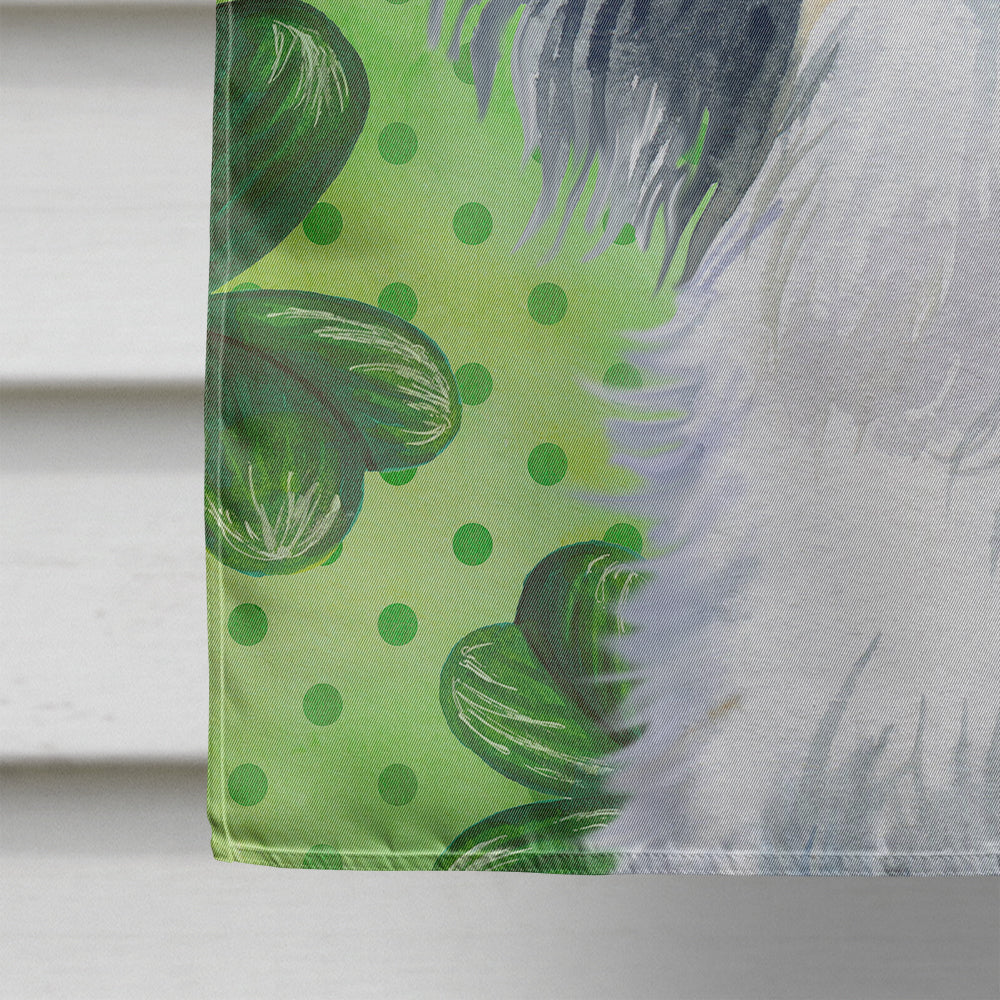 Papillon St Patrick's House Flag 28x40 Porch Sleeve Pole Decorative Outside Yard Banner Artwork Wall Hanging, Polyester