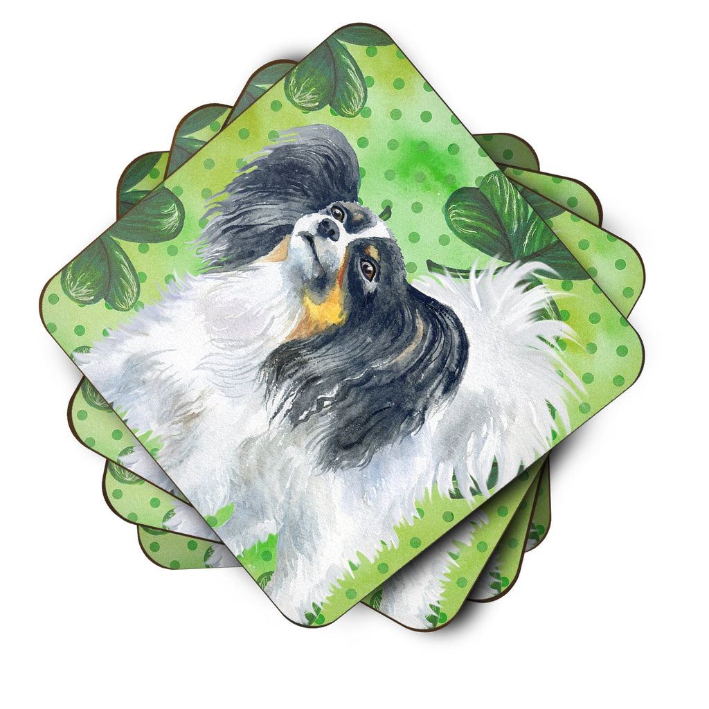 Papillon St Patrick's Foam Coasters Set of 4 Cup Coasters for Indoor Outdoor, Tabletop Protection, Anti Slip, Mouse pad Material