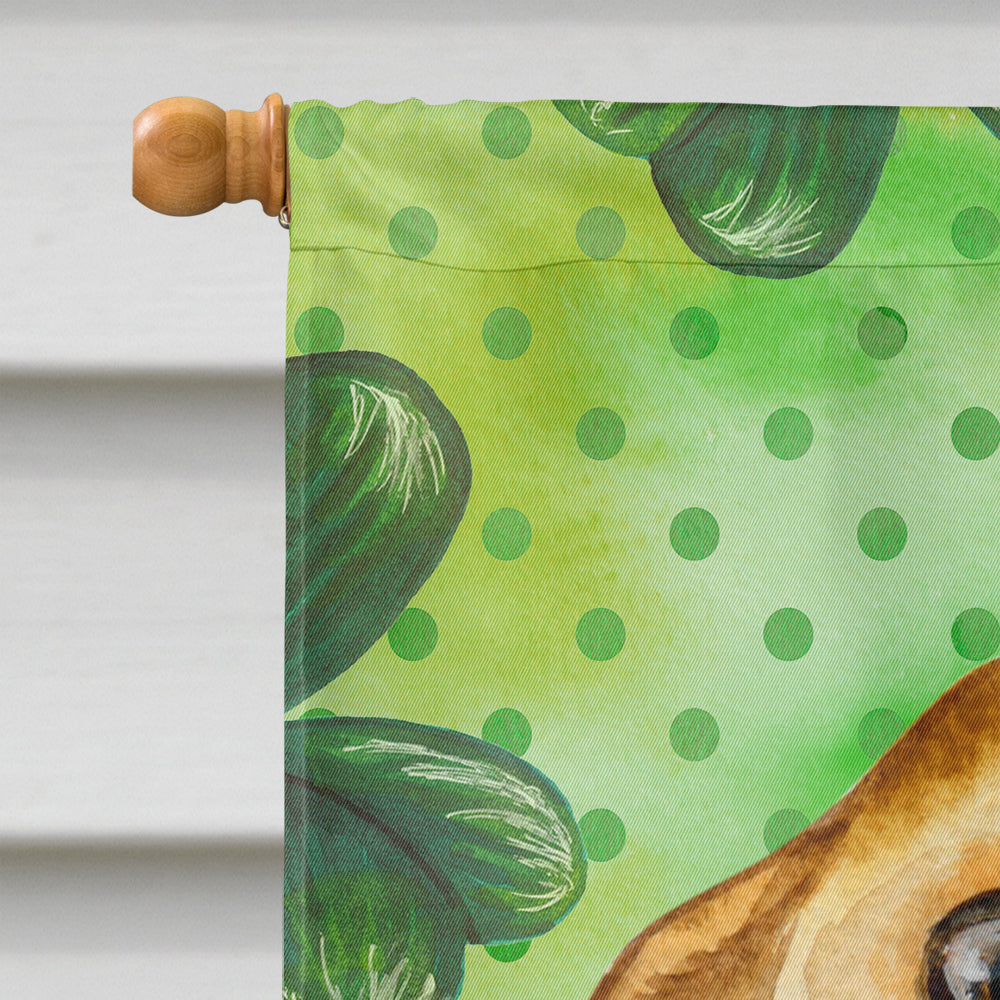 Chihuahua St Patrick's House Flag 28x40 Porch Sleeve Pole Decorative Outside Yard Banner Artwork Wall Hanging, Polyester