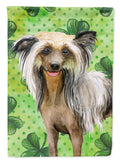 Chinese Crested St Patrick's House Flag 28x40 Porch Sleeve Pole Decorative Outside Yard Banner Artwork Wall Hanging, Polyester