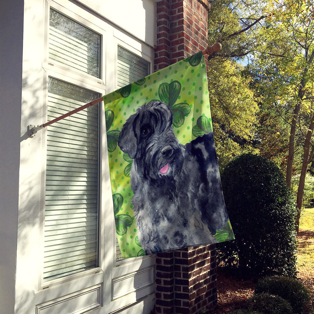 Giant Schnauzer St Patrick's House Flag 28x40 Porch Sleeve Pole Decorative Outside Yard Banner Artwork Wall Hanging, Polyester