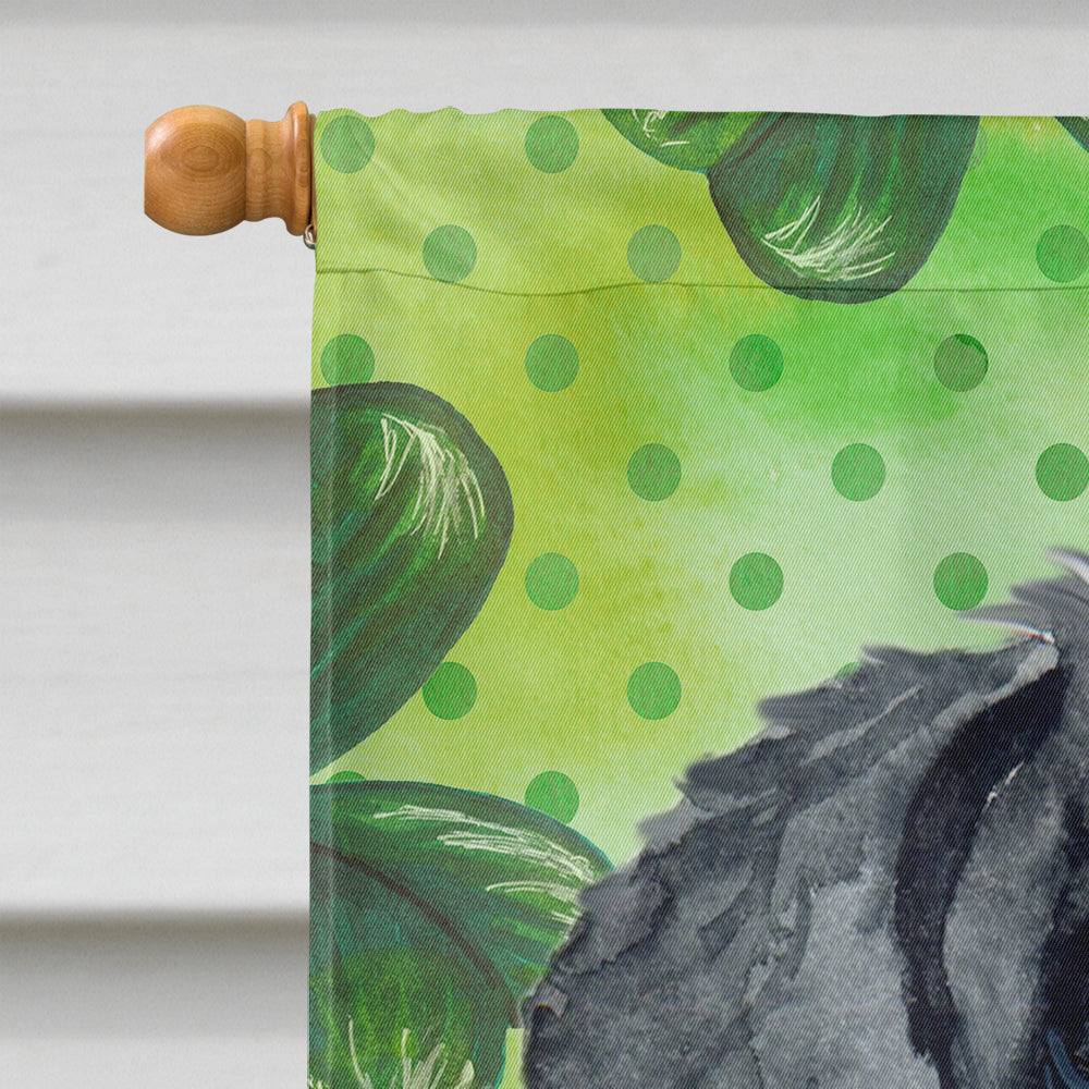 Giant Schnauzer St Patrick's House Flag 28x40 Porch Sleeve Pole Decorative Outside Yard Banner Artwork Wall Hanging, Polyester