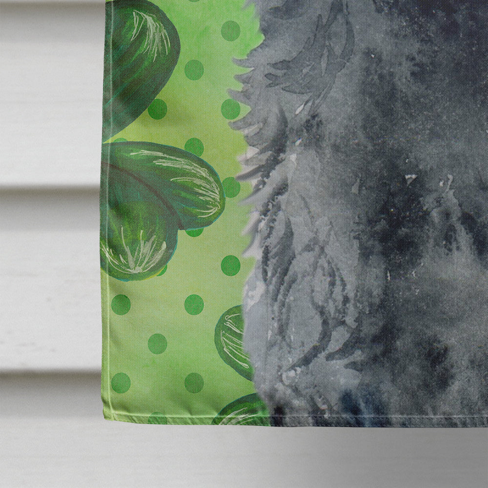 Giant Schnauzer St Patrick's House Flag 28x40 Porch Sleeve Pole Decorative Outside Yard Banner Artwork Wall Hanging, Polyester