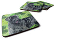 Giant Schnauzer St Patrick's Foam Coasters Set of 4 Cup Coasters for Indoor Outdoor, Tabletop Protection, Anti Slip, Mouse pad Material