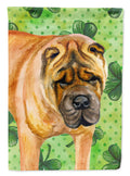 Shar Pei St Patrick's House Flag 28x40 Porch Sleeve Pole Decorative Outside Yard Banner Artwork Wall Hanging, Polyester