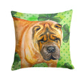 Shar Pei St Patrick's Decorative Throw Pillow 14x14 Indoor Outdoor Accent Cushion, Fabric Cover with Insert for Sofa, Bed, Porch & Living Room