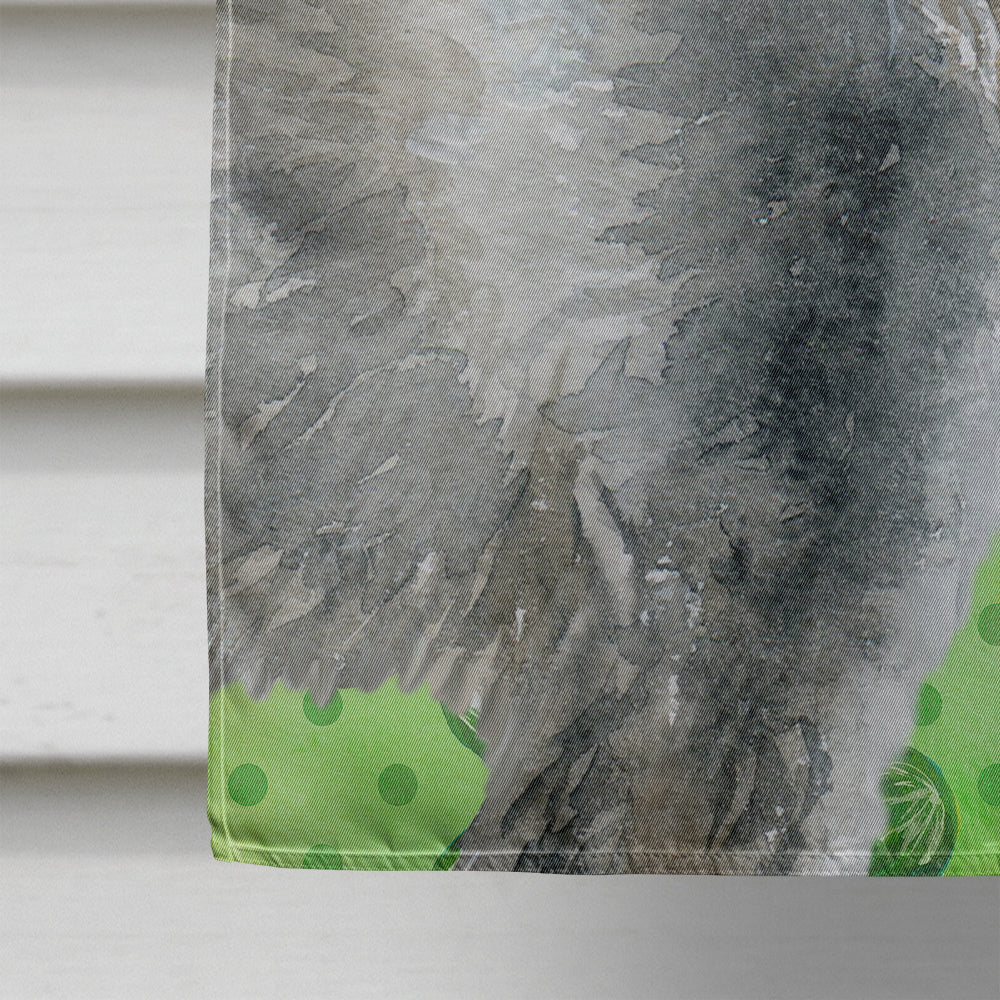 Schnauzer St Patrick's House Flag 28x40 Porch Sleeve Pole Decorative Outside Yard Banner Artwork Wall Hanging, Polyester