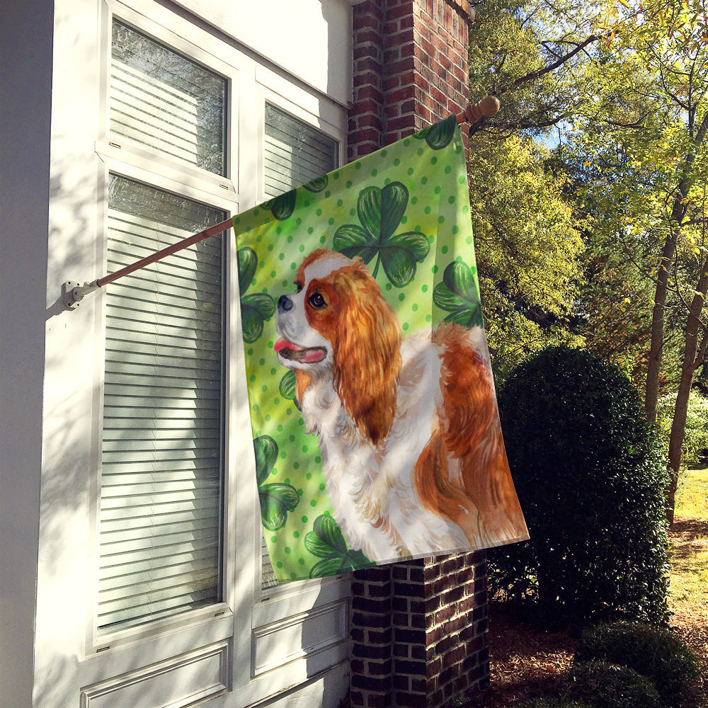 Cavalier Spaniel St Patrick's House Flag 28x40 Porch Sleeve Pole Decorative Outside Yard Banner Artwork Wall Hanging, Polyester