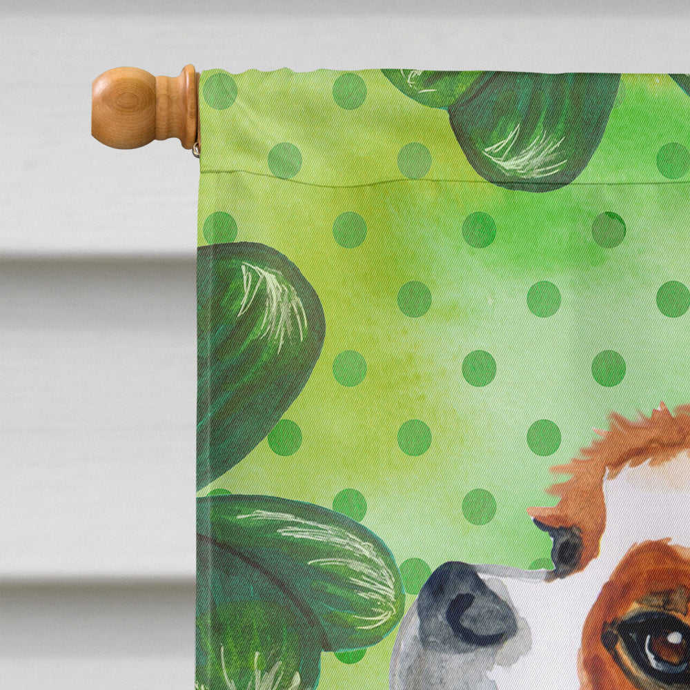 Cavalier Spaniel St Patrick's House Flag 28x40 Porch Sleeve Pole Decorative Outside Yard Banner Artwork Wall Hanging, Polyester