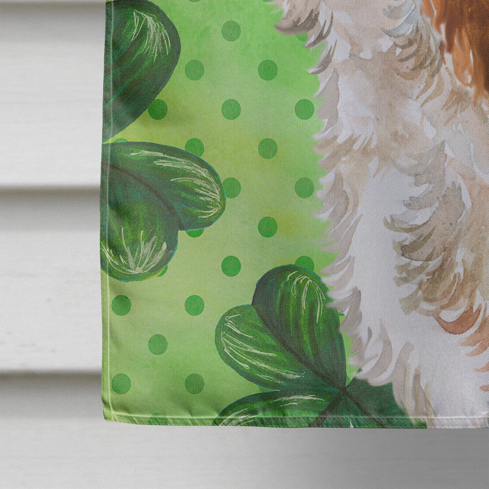 Cavalier Spaniel St Patrick's House Flag 28x40 Porch Sleeve Pole Decorative Outside Yard Banner Artwork Wall Hanging, Polyester