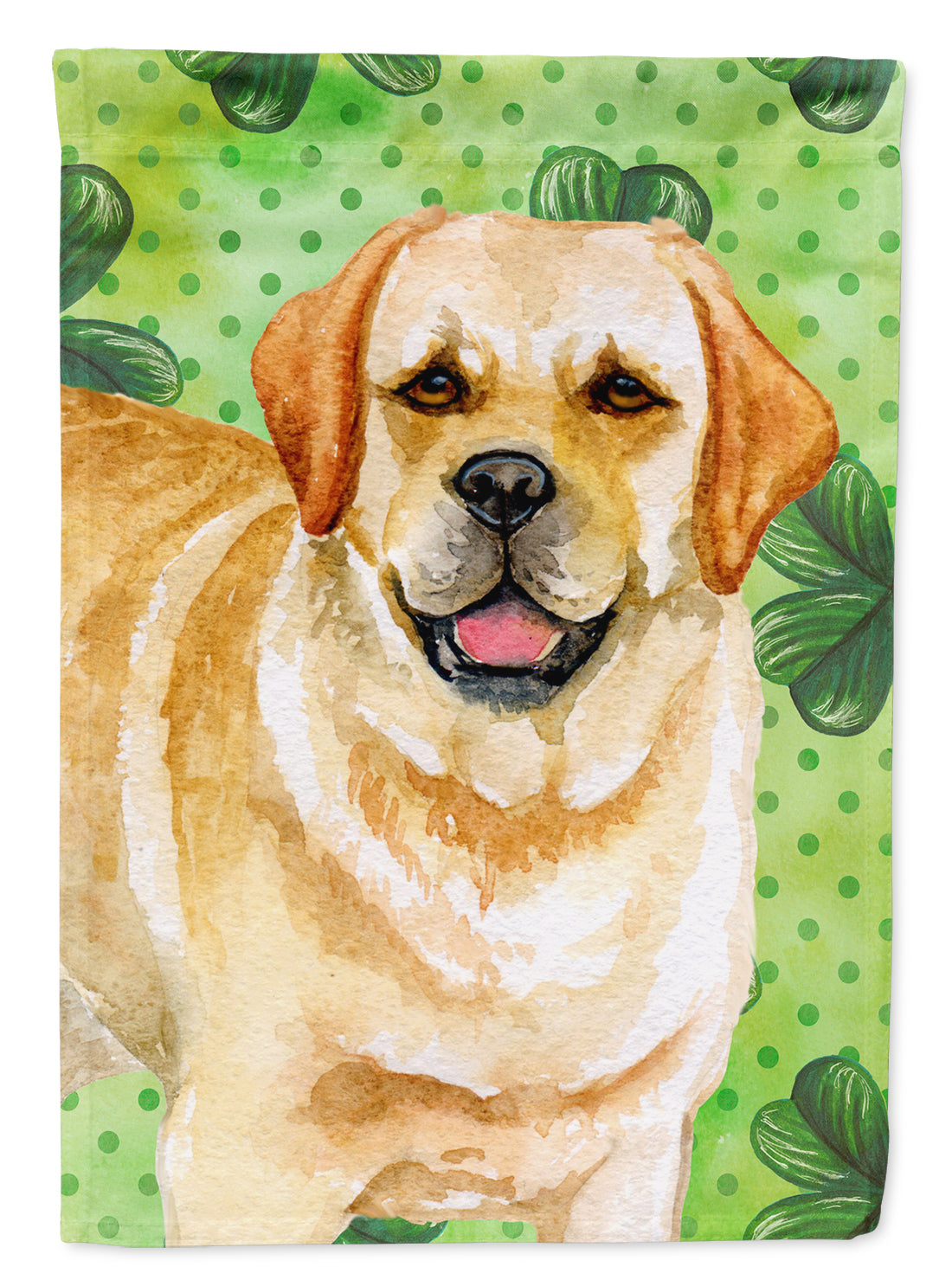 Golden Retriever St Patrick's House Flag 28x40 Porch Sleeve Pole Decorative Outside Yard Banner Artwork Wall Hanging, Polyester