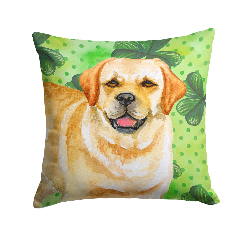 Golden Retriever St Patrick's Decorative Throw Pillow 14x14 Indoor Outdoor Accent Cushion, Fabric Cover with Insert for Sofa, Bed, Porch & Living Room