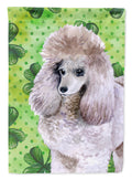 Poodle St Patrick's House Flag 28x40 Porch Sleeve Pole Decorative Outside Yard Banner Artwork Wall Hanging, Polyester