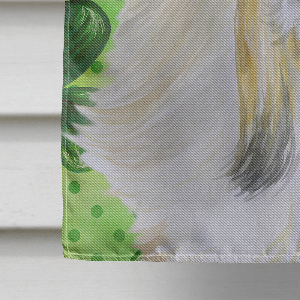 Shih Tzu St Patrick's House Flag 28x40 Porch Sleeve Pole Decorative Outside Yard Banner Artwork Wall Hanging, Polyester