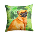 Small Brabant Griffon St Patrick's Decorative Throw Pillow 14x14 Indoor Outdoor Accent Cushion, Fabric Cover with Insert for Sofa, Bed, Porch & Living Room