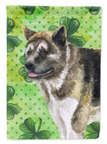 American Akita St Patrick's House Flag 28x40 Porch Sleeve Pole Decorative Outside Yard Banner Artwork Wall Hanging, Polyester