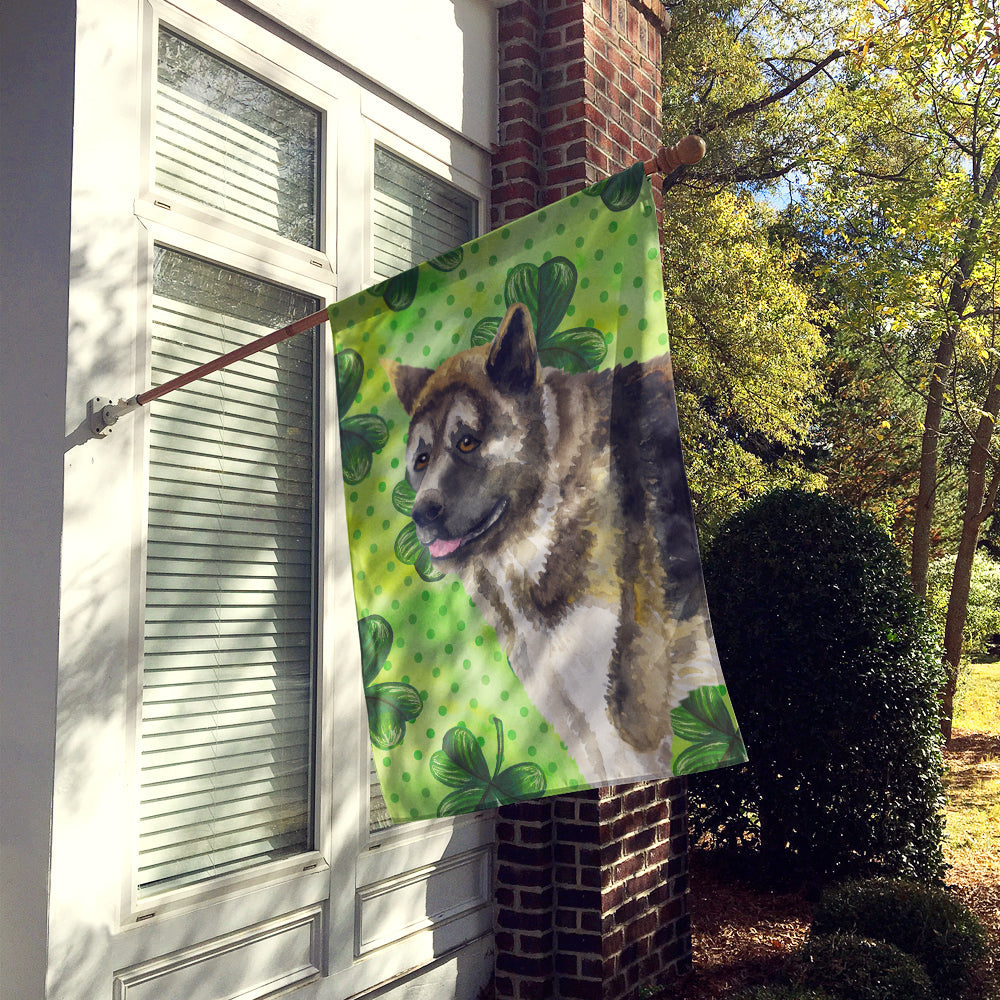 American Akita St Patrick's House Flag 28x40 Porch Sleeve Pole Decorative Outside Yard Banner Artwork Wall Hanging, Polyester