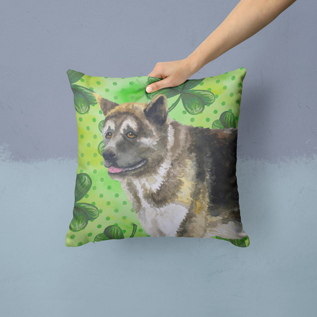 American Akita St Patrick's Decorative Throw Pillow 14x14 Indoor Outdoor Accent Cushion, Fabric Cover with Insert for Sofa, Bed, Porch & Living Room