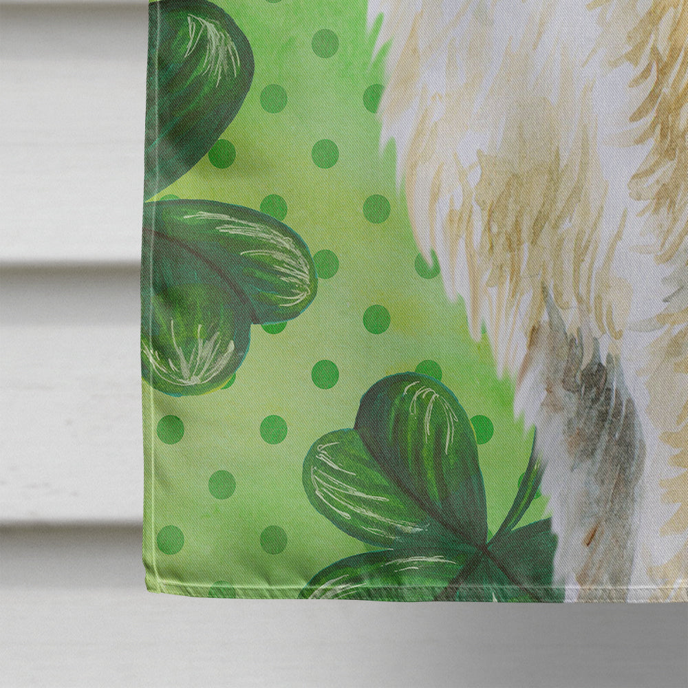 Irish Wolfhound St Patrick's House Flag 28x40 Porch Sleeve Pole Decorative Outside Yard Banner Artwork Wall Hanging, Polyester