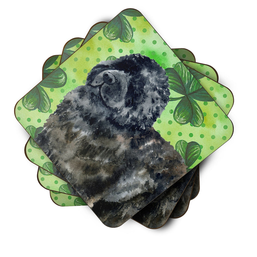 Newfoundland St Patrick's Foam Coasters Set of 4 Cup Coasters for Indoor Outdoor, Tabletop Protection, Anti Slip, Mouse pad Material