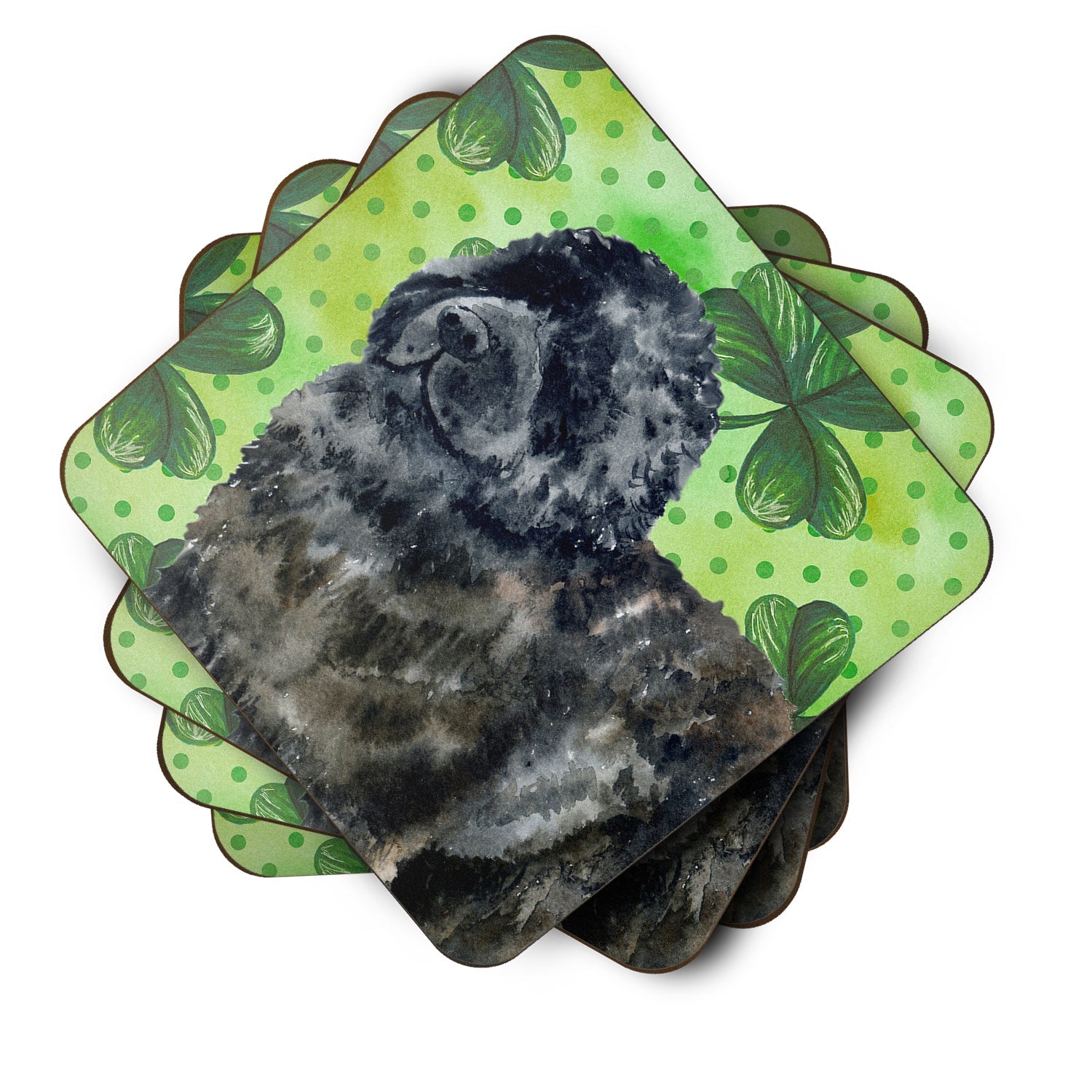 Newfoundland St Patrick's Foam Coasters Set of 4 Cup Coasters for Indoor Outdoor, Tabletop Protection, Anti Slip, Mouse pad Material