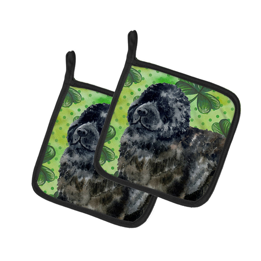 Newfoundland St Patrick's Pot Holder Set of 2 Heat Resistant Quilted Hot Pads 7.5 x 7.5 Inch, Insulated Kitchen Trivets for Cooking & Baking